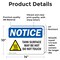 Signmission Hot Surface Sign, 10 in H x 14 in W, Vinyl Decal OS-2PACK-NS-D-1014-L-18525 - alternate 3